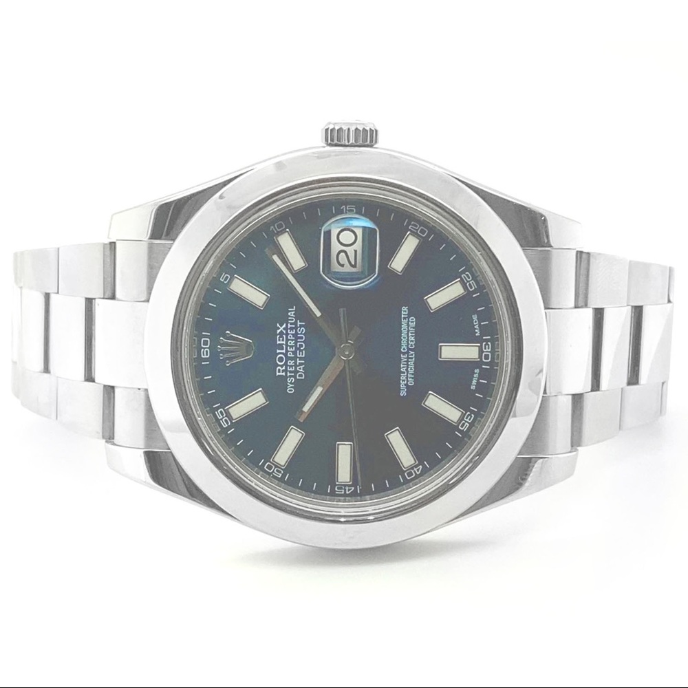Rolex Datejust 41mm 116300 Blue Index Dial Steel